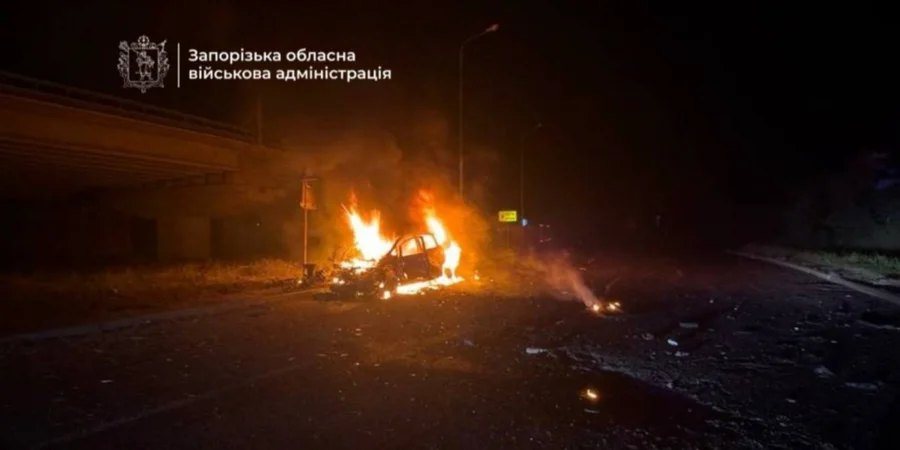 Російські дрони атакували міст через Дніпро у Запоріжжі та навчальний заклад у Києві